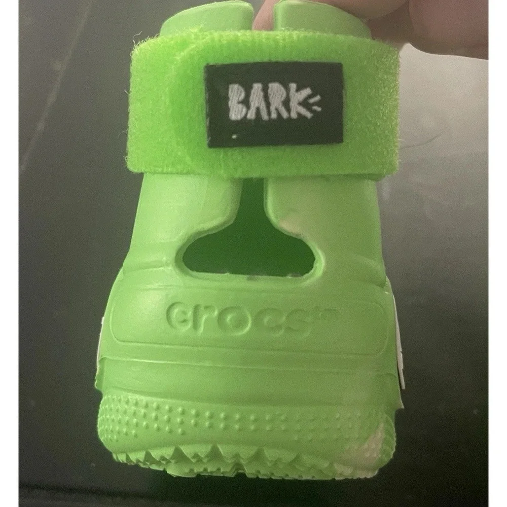 Limited Edition Crocs Dog Boots Lime Green Used‎ No Box. Beach Crocs For Pets